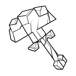 Minecraft Diamanten Hamer Kleurplaat 21493-19949