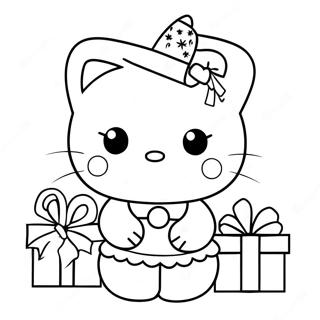 Hello Kitty Kerst Kleurplaat 21522-19826