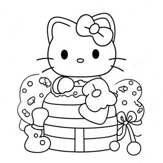 Hello Kitty Kerst Kleurplaat 21522-19827