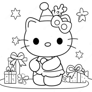 Hello Kitty Kerst Kleurplaat 21522-19828