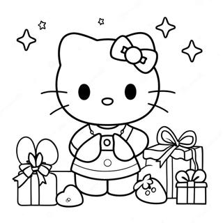 Hello Kitty Kerst Kleurplaat 21522-19969