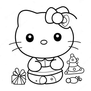 Hello Kitty Kerst Kleurplaat 21522-19971