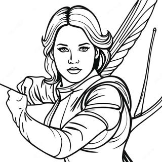 Katniss Everdeen In Actie Kleurplaat 21563-19861