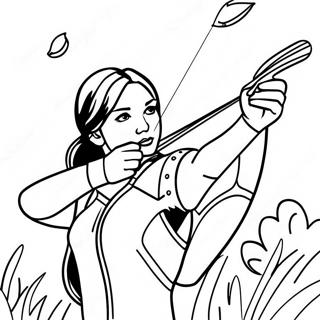 Katniss Everdeen In Actie Kleurplaat 21563-19864