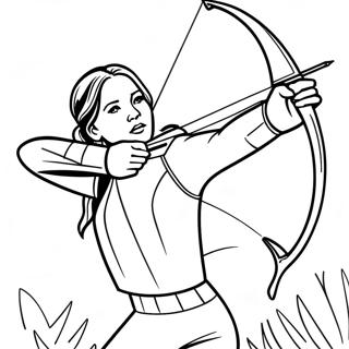 Katniss Everdeen In Actie Kleurplaat 21563-20005