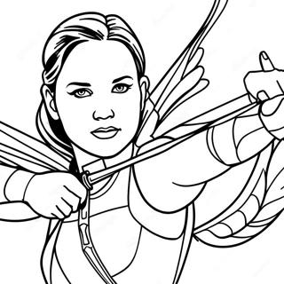 Katniss Everdeen In Actie Kleurplaat 21563-20006