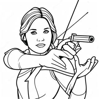 Katniss Everdeen In Actie Kleurplaat 21563 20008