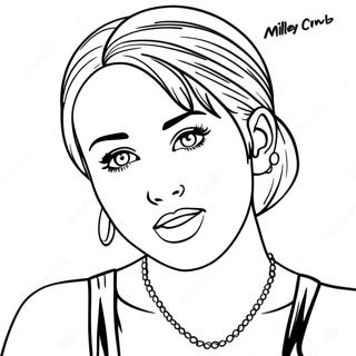 Miley Cyrus Kleurplaat 21612-20043