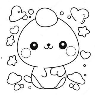 Kawaii Schattige Doodle Kleurplaat 21782-20178