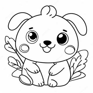 Schattige Kawaii Dier Doodle Kleurplaat 21783-20181