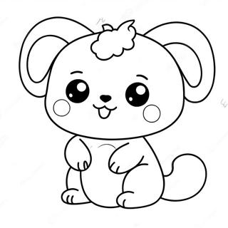 Schattige Kawaii Dier Doodle Kleurplaat 21783-20184