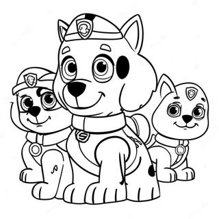 Charmante Paw Patrol Personages Pasen Kleurplaat 21873-20253