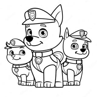 Charmante Paw Patrol Personages Pasen Kleurplaat 21873-20255