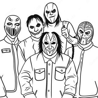 Slipknot Bandleden Kleurplaat 21923-20296