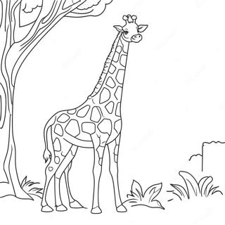 Realistische Giraffe Kleurplaat 22043-20378