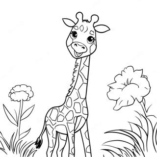 Realistische Giraffe Kleurplaat 22043-20380