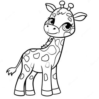 Schattige Baby Giraffe Kleurplaat 22044-20381