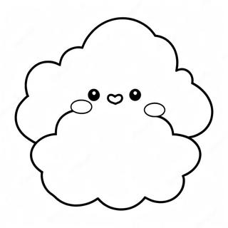 Fluffy Witte Wolk Kleurplaat 2212-1815