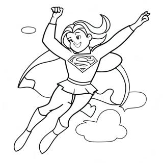 Supergirl Vliegend Door De Lucht Kleurplaat 22174-20488