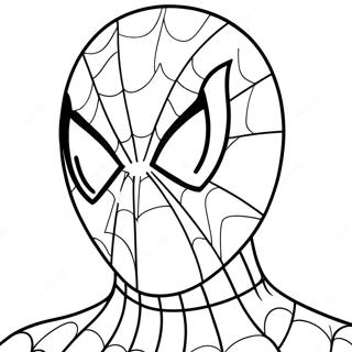 Spiderman Gezicht Kleurplaat 22263-20555