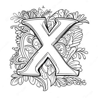 Letter X Kleurplaten