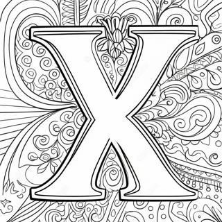 Letter X Kleurplaat 22373-20642