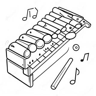 Xylofoon Met Kleurrijke Noten Kleurplaat 22374-20645