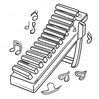 Xylofoon Met Kleurrijke Noten Kleurplaat 22374-20647