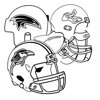 Kleurige Nfl Team Helmen Kleurplaat 22424-20688