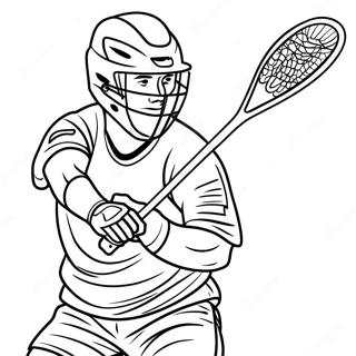 Lacrosse Speler In Actie Kleurplaat 22464-20718