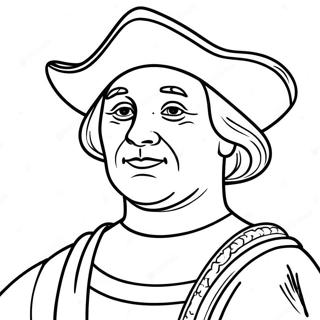 Kleurplaat Van Christopher Columbus 22593-20819