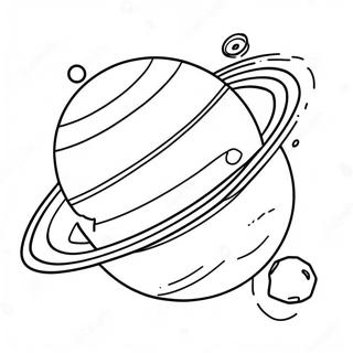 Kleurrijke Saturnus Planeet Kleurplaat 22784-20966