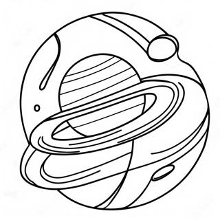 Kleurrijke Saturnus Planeet Kleurplaat 22784-20967