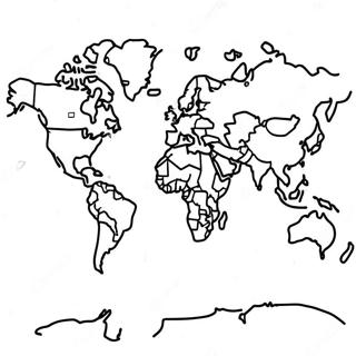 Kleurplaat Van Een Kleurrijke Wereldkaart 22964-21112