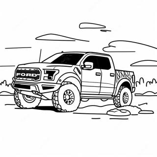 Ford Raptor Off Road Kleurplaat 23003-21139