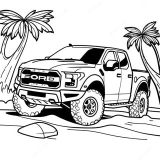 Ford Raptor In Actie Kleurplaat 23004-21141