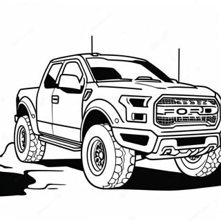 Ford Raptor In Actie Kleurplaat 23004-21142