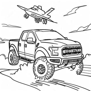 Ford Raptor In Actie Kleurplaat 23004-21143