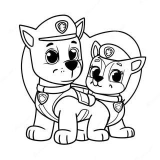 Paw Patrol Valentijnsdag Kleurplaat 23053-21178