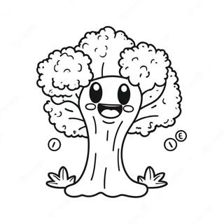 Blije Broccoli Personage Kleurplaat 23254-21342