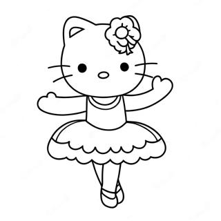 Hello Kitty Ballerina Kleurplaat 23293-21370