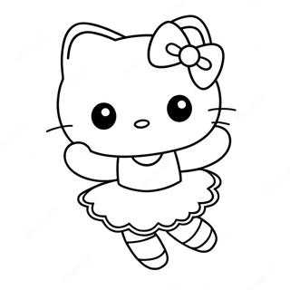 Hello Kitty Ballerina Kleurplaat 23293-21371