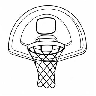 Leuke Basketbalring Met Bal Kleurplaat 23334-21405