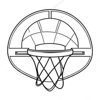 Leuke Basketbalring Met Bal Kleurplaat 23334-21406