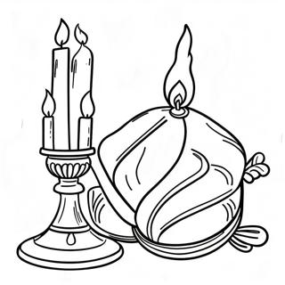 Shabbos Kaars Aansteek Kleurplaat 23393-21450