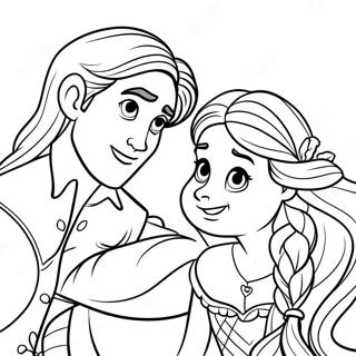 Rapunzel En Flynn Kleurplaat 23423-21476