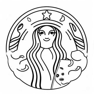 Schattige Starbucks Koffiekop Kleurplaat 23494-21535