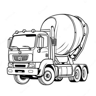 Cement Truck Kleurplaat 23523-21555