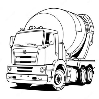 Cement Truck Kleurplaat 23523-21727