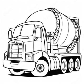 Cement Truck Kleurplaat 23523-21728